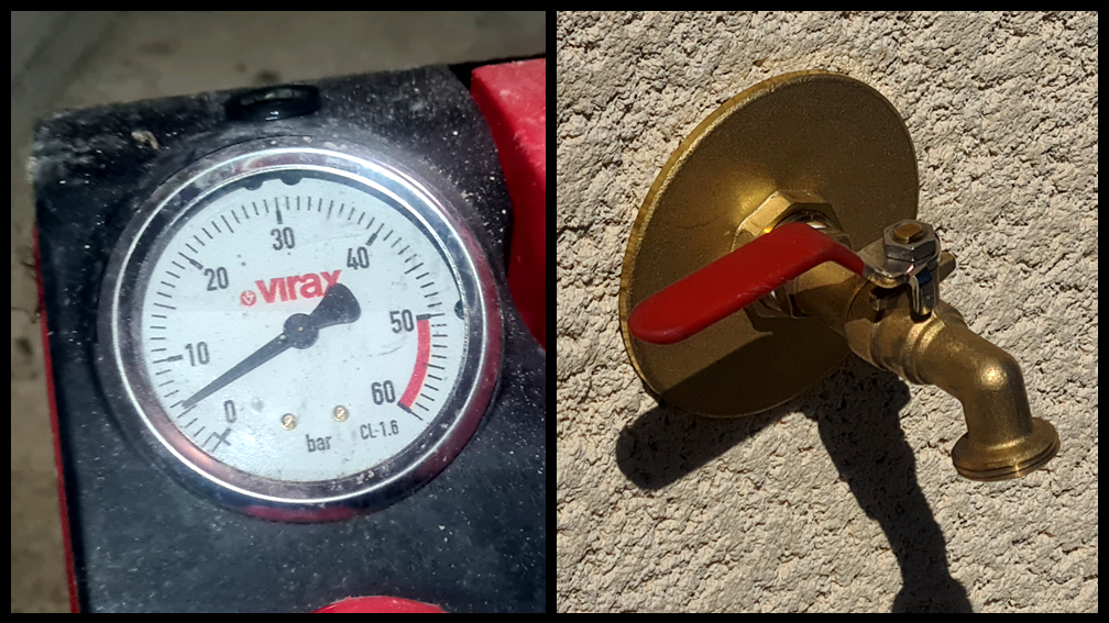 2025.08.31 - Mise en pression (réussie) du robinet de la terrasse sud