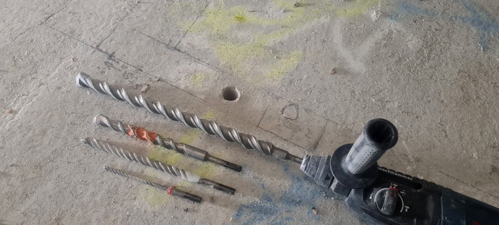 2026.01.13 - Le perfo Bosch Pro, avec quatre forêts SDS Plus de diamètres croissants