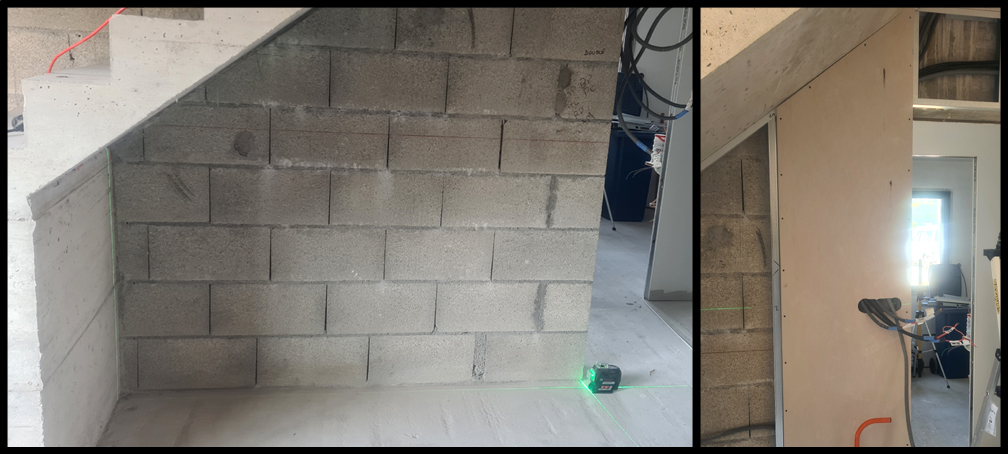 Doublage en placo sous l'escalier
