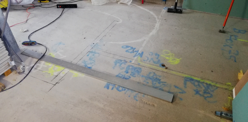 2026.01.13 - Retraçage de la cloison entre la cuisine et la salle de bains